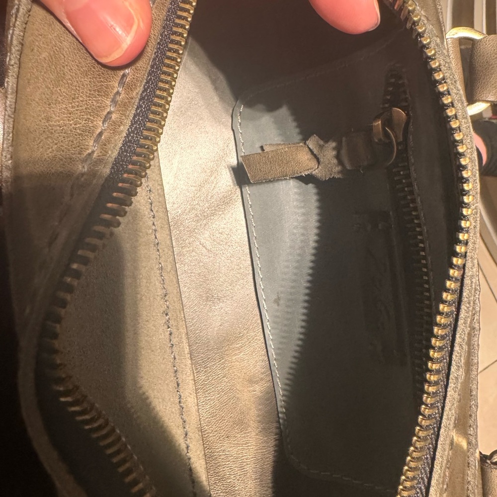 Genuine Leather Handmade Purse with Top Handle and Strap - Picture 9 of 12